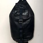 Sergio Rossi Italian Leather Backpack bag Black Photo 1