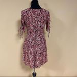 Free People Laced Up Corset Mid Sleeve Floral Mini Dress in Black Combo Size S Photo 11