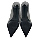 Mango  Rhinestone Embellished Pointed Toe Satin Heel Pump Gray Size 39/ 8.5 Photo 7