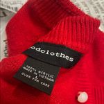 Elegant Red Women's cardigan and matching sleeveless Sweater set large Photo 2