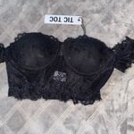 Tic Toc off shoulder lace crop top black size M Size M Photo 2