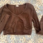 Garage  Brown Crop Long Sleeve Photo 1