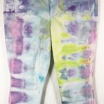 Crown & Ivy Crown Ivy Size 6 Pants Bada Boom Tie Dye Handmade Blue Pink Green Tie Hem 222 Photo 4