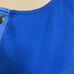 August Silk Vintage and Cotton Blue Button Front Sleeveless Midi Dress Womens 12 Photo 11