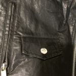 DKNY  women's XS faux leather diagonal zipper shoulder strap motorcycle moto vest Photo 3