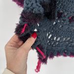 SAVE THE QUEEN Crochet Open Knit Cardigan Sweater Fringe Trim XS Italy Gray Photo 4