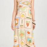 Seven Wonders Dress Fruit Maxi Whimsy Tropical Vacation Resort Beach Women Small Blue Size undefined Photo 2