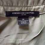 French Connection  XS Satin Shirt Dress Green Belted Midi‎ Long Sleeve NWT Photo 10