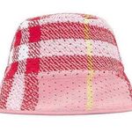 Burberry NEW Knitted Check Bucket Hat, Pink IP Check, Size L, New with Tag $890 Photo 0