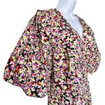 H&M XXL floral puff sleeves wrap maxi dress Photo 7