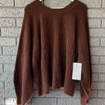 Athleta NWT Layover Crew Sweater in Mahogany Size 2X Merino Exta Fine Wool Comfy Photo 3