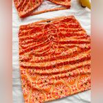 SheIn Cross Back Cami & Bodycon Skirt Set, Orange/Pink, Size S, NWOT Photo 4