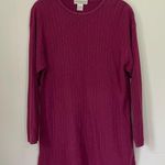 Casual Corner Burgundy Red Ribbed Knit Sweater Dress Tunic ~ Women’s Size M Size M Photo 0