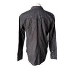 Ralph Lauren NWT, Lauren  Western Long Sleeve Black Denim Pearl Snap Shirt, Sz M Photo 2