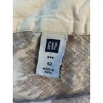 Gap Vtg Linen Skirt Womens 12 Brown Ruffle Coastal Floral Preppy Office Midi Photo 3