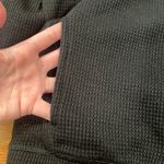 Yogalicious  black waffle knit cropped zip up Photo 2