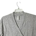 Zuda QVC Sweater Womens Small Gray Faux Wrap Pullover Thumbholes Athletic Lounge Photo 8