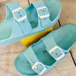 Boutique Tiffany Blue Foam Slides Photo 7