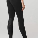 Alo Yoga  Black High-Waist Moto Legging Photo 1