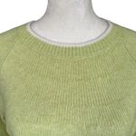 Talbots  petite greenish yellow pullover long sleeve crew sweater women's size P Photo 4