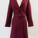 Club Monaco wool blend coat in dark cherry/ burgundy Maroon NWT Photo 0