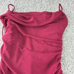 Oh Polly ‎ Dark Red Ruched Bodycon Mini Dress Sleeveless Homecoming Party US 2 Photo 2