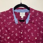 st. john's bay St. John’s Bay | Burgundy Paisley Print Button Down Top | PXL Photo 2