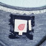 Anthropologie  Lilka Marya Navy Heathered 3/4 Sleeve Henley Lace Dress Photo 3