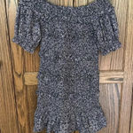 Olivaceous  Purple Floral‎ Print Tiered Ruffle Smocked Mini Dress Medium Photo 0