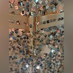 Tony Bowls Paris Mermaid Halter V Neck Formal Prom Yellow Gold Sequin Dress GUC Photo 9