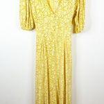 Faithfull the Brand  Delia Snakeskin A-Line Midi Dress 4 Yellow Photo 0