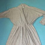 DREAMS pleated wrap style pull on jumpsuit heather gray dolman sleeves size S Photo 2