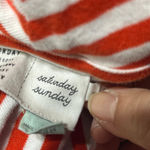 Anthropologie Saturday Sunday Terry Rope Belt Dress Women Orange Stripe Small Photo 3