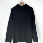 Ann Taylor Oversized Ribbed Knit Sweater Drop Shoulders Black Women's L Photo 0