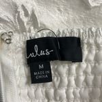 Lulus  Jacquard White Floral sleeveless or tie sleeve knee length bridal wedding Photo 4