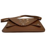 Circus by Sam Edelman  Boho Faux Leather Crossbody Clutch Brown Bag 11x7 Inch Photo 3