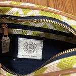 Spartina 449  Geometric Green wristlet clutch makeup bag NWT Photo 4