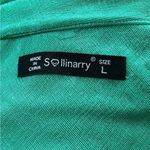 Sollinarry Green One Shoulder Cropped Shirt Large Photo 3