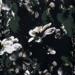 Vera Wang Simply Vera  Shirt‎ Womens Large Black Pink Floral Flowers Dark Casual Photo 5