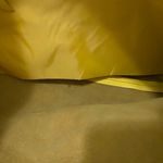 Joy Mangano Womens Bright Yellow Real Leather Tote Bag Purse 12”H X 18”W X 4” Photo 6
