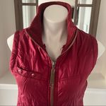 Vanity Red Puffer Vest Zip Photo 4