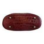 Patricia Nash  Leather Framed Kiss Lock Crossbody Bag Burgundy Croc Embossed Photo 2