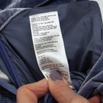 Anthropologie  Velvet Jumpsuit Size 10 Blue Off Shoulder Ruched Wide Leg Occasion Photo 7