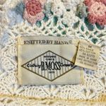 Vintage B. Moss Knitted by Hand Open Knit Floral Tunic Sweater Size Medium White Photo 10