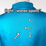 Vintage Gil & Co Blue Satin Button Up Blouse Long Sleeve Size Small Photo 8