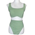 PINK - Victoria's Secret  Shimmer Wired Bikini Top High Waist Cheeky Bikini Bottom Photo 5