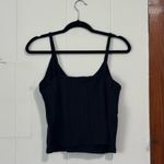 Madewell  Ribbed Sweater-Knit Anytime Cami‎ Top Black Size Medium Photo 4