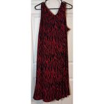 kim rogers Black And Red Zebra Print Dress, Midi, Polyester/Spandex, 22W Photo 3
