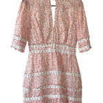 Stevie May Byrdie Floral Print Mini Dress Women’s Size XS Orange/Pink/White White Photo 0