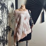 Aerie  Off-the-Shoulder Sweater - Pink and White Photo 1